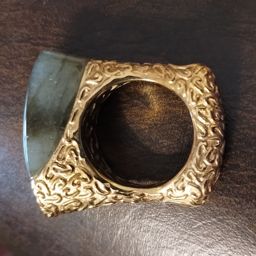 Bronze Labradorite Statement Ring